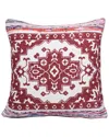 Lr Home Boho Bordered Medallion Mosaic Textile Throw Pillow In Red