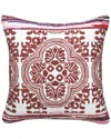 Lr Home Boho Bordered Tesserae Mosaic Textile Throw Pillow In Red