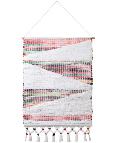 Lr Home Boho Chindi Cloudy Day Woven Wall Hanging In Multi