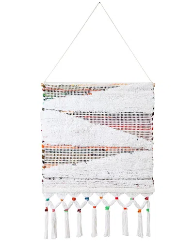 Lr Home Boho Chindi Cloudy Day Woven Wall Hanging In Multi