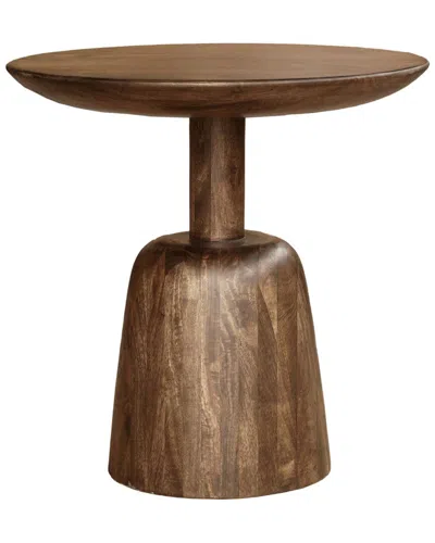 Lr Home Booker Contemporary Solid Wood Handmade Side Table In Brown