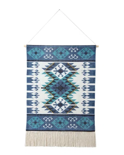 Lr Home Bordered Boho Southwestern Fringed Wall Hanging In Brown