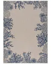 Lr Home Bordered Coastal Indoor/outdoor Performance Area Rug