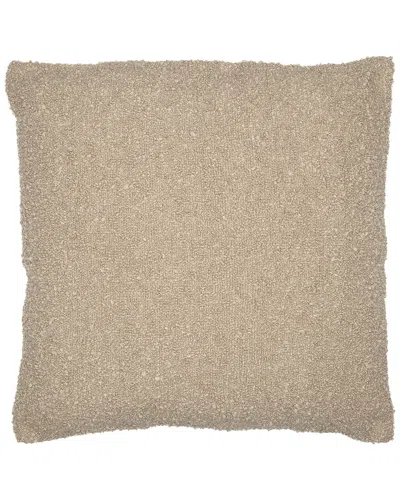 Lr Home Boucle Hand-woven Throw Pillow 20 X 20 In Brown