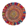 Lr Home Brynn Avril Bordered Braided Stain Resistant Indoor Round Area Rug In Multi