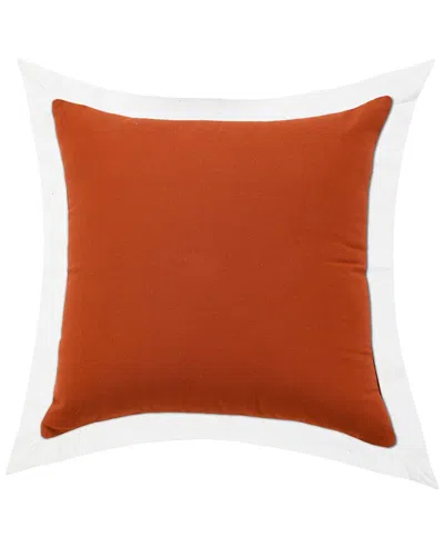 Lr Home Brynn Bordered Flange Frame Throw Pillow In Brown