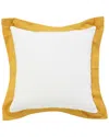 Lr Home Brynn Bordered Flange Throw Pillow In White