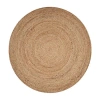 Lr Home Brynn Cel Solid Braided Stain Resistant Indoor Round Area Rug In Brown