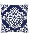 Lr Home Brynn Decorative Damask Throw Pillow In Blue