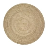Lr Home Brynn Mich Solid Braided Stain Resistant Indoor Round Area Rug In Brown