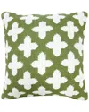 Lr Home Brynn Modern Cross Woven Geometric Throw Pillow In Green