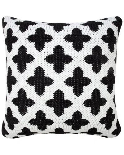 Lr Home Brynn Modern Cross Woven Geometric Throw Pillow In White