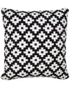 Lr Home Brynn Modern Sun Woven Geometric Throw Pillow In Black