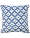 Lr Home Brynn Modern Sun Woven Geometric Throw Pillow In Blue