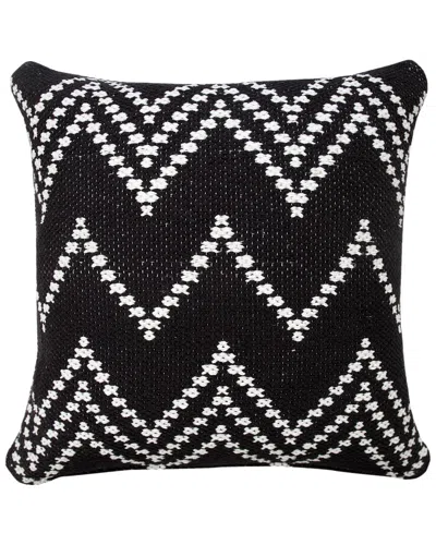 Lr Home Brynn Modern Woven Chevron Throw Pillow In Black