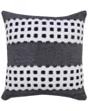 Lr Home Brynn Woven Striped Throw Pillow In Black