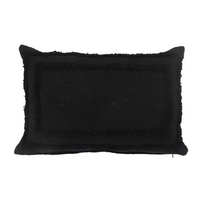 Lr Home Cachi Modern Rectangular Throw Pillow In Black