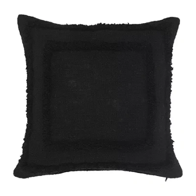 Lr Home Cala Geometric Square Throw Pillow In Black