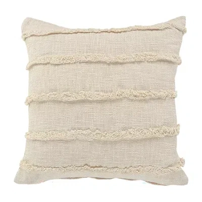 LR HOME CASSIE SOLID SQUARE THROW PILLOW