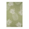 Lr Home Catherine Pineapples Indoor Outdoor Rectangular Area Rug In Green