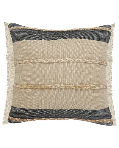 Lr Home Celeste Atlantis And Taupe Throw Pillow In Black
