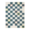 Lr Home Checkered Indoor Outdoor Rectangular Area Rug In Blue
