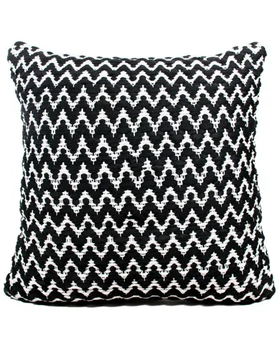 Lr Home Chic Chevron Handwoven Throw Pillow In Black