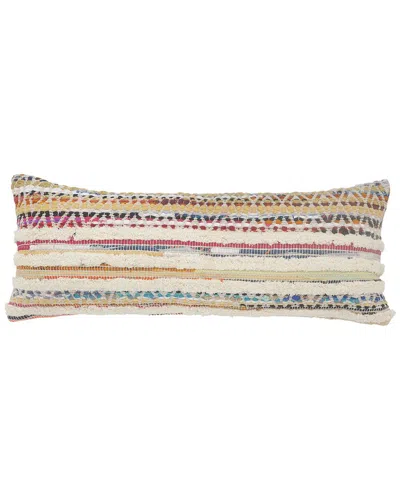 Lr Home Chindi Chevron Striped Lumbar Decorative Pillow In Multi