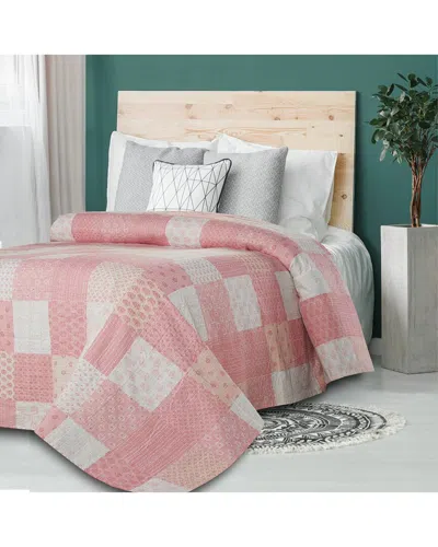 Lr Home Chloe Stunning Rose-colored Coverlet In Pink