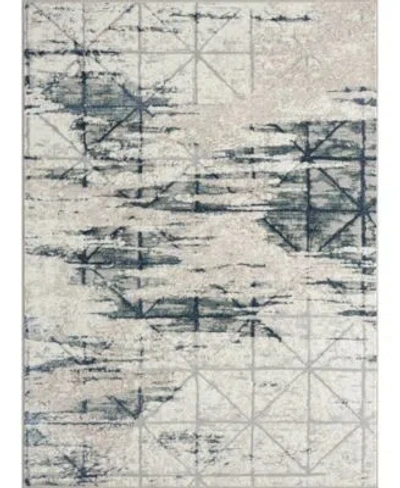 Lr Home Closeout  Atlas Atl82052 Area Rug In Beige,blue