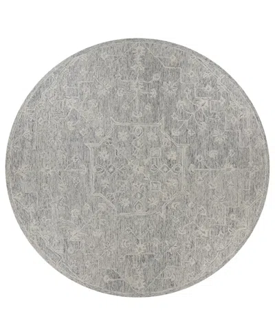 Lr Home Closeout!  Cypress Cyp81571 7'9" X 7'9"â Round Area Rug In Silver-tone,gray