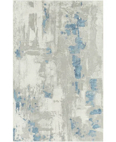 Lr Home Closeout!  Felicity Fly81779 4' X 6' Area Rug In Gray,blue