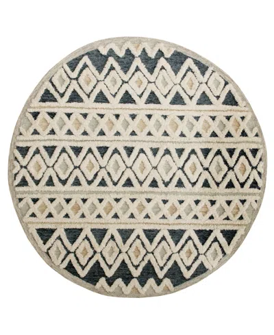 Lr Home Closeout!  Sweet Sinuo54111 6' X 6' Round Area Rug In Gray