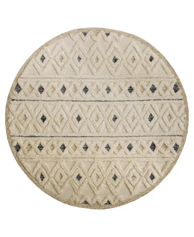 Lr Home Closeout!  Sweet Sinuo54112 4' X 4' Round Area Rug In Neutral