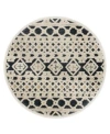 Lr Home Sinuous Modern Rug In Navy,cream