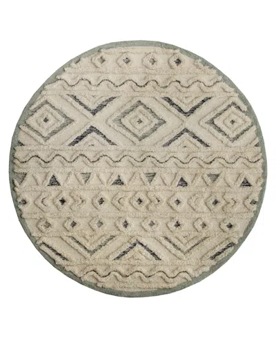 Lr Home Closeout!  Sweet Sinuo54115 6' X 6' Round Area Rug In Cream,mist