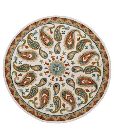 Lr Home Closeout!  Valentin Vlnta03565 7' X 7' Round Area Rug In Green,blue