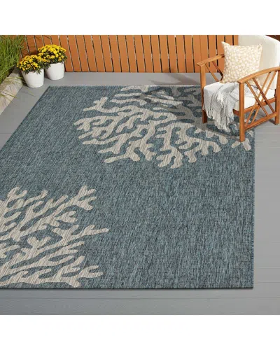 Lr Home Coastal Floral Indoor/outdoor Performance Area Rug