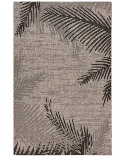 Lr Home Coastal Floral Indoor/outdoor Performance Area Rug In Gray
