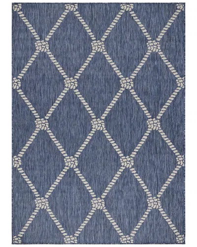 Lr Home Coastal Geometric Indoor/outdoor Performance Area Rug In Black