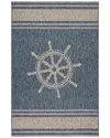 Lr Home Coastal Graphic Print Indoor/outdoor Performance Area Rug