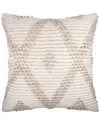 Lr Home Coastal Hand-woven Throw Pillow 20 X 20 In Neutral