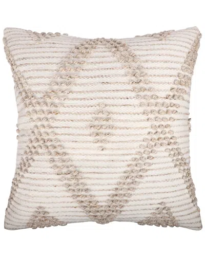 Lr Home Coastal Hand-woven Throw Pillow 20 X 20 In Neutral