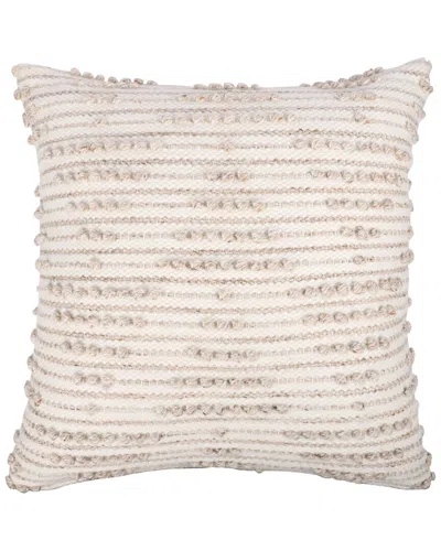 Lr Home Coastal Hand-woven Throw Pillow 20 X 20 In Neutral