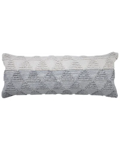 Lr Home Contemporary Geometric Textured Triangle Lumbar Throw Pillow In Green