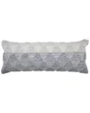 Lr Home Contemporary Geometric Textured Triangle Lumbar Throw Pillow In Gray