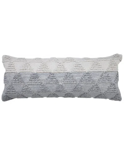 Lr Home Contemporary Geometric Textured Triangle Lumbar Throw Pillow In Gray