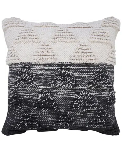 Lr Home Contemporary Geometric Textured Triangle Throw Pillow In Black