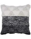 Lr Home Contemporary Geometric Textured Triangle Throw Pillow In Black