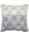 Lr Home Contemporary Geometric Textured Triangle Throw Pillow In Gray